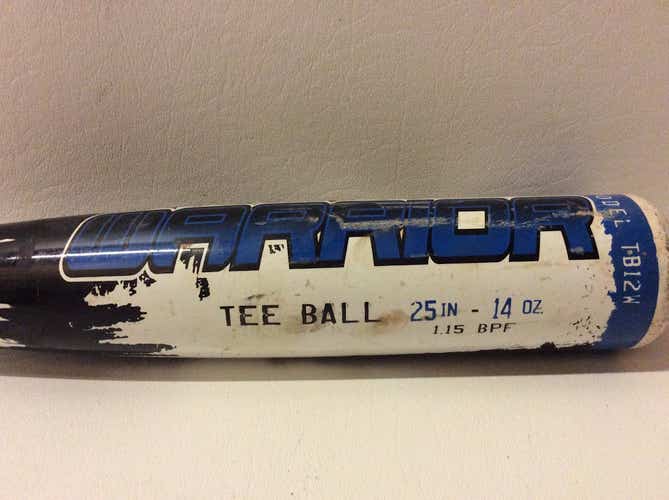 Used Warrior Tpx 25" -11 Drop Bb Sb Bats Tee Ball