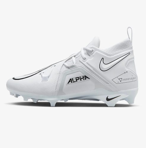 Nike Alpha Menace Pro 3 White Football Cleat's Men's Size 13  *BRAND NEW*