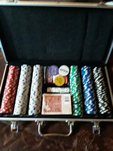 Used Poker Chip set with brief case