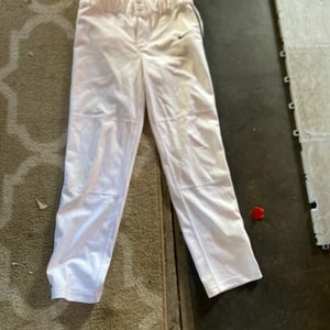 White Nike Youth Large Baseball Pants