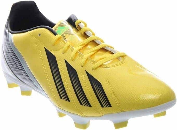 Adidas F10 TRX FG Men's Soccer Cleat Shoes Colors Yellow Black Silver Size 11.5
