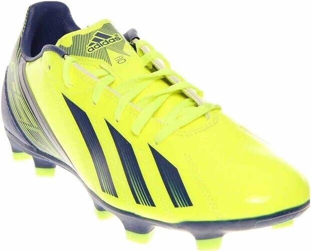 Adidas F10 TRX FG Soccer Cleats Vibrant Yellow Black Metallic Silver US Size 12