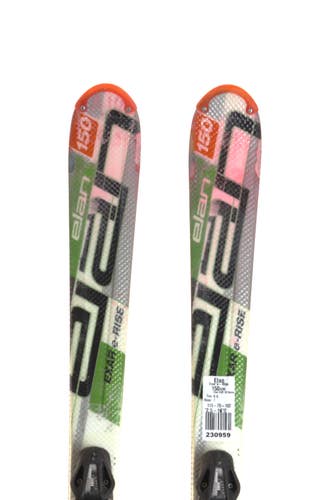 Used Elan Exar e-Rise Skis, size 150 with Elan ESP 10 bindings (Option 230959)
