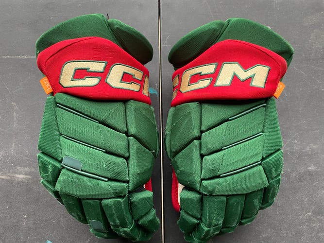 CCM JetSpeed FT1 Pro Stock 15" Hockey Gloves Wild Green 3511