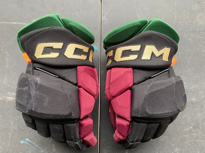 CCM JetSpeed FT1 Pro Stock Hockey Gloves 14" Black COYOTES 3514