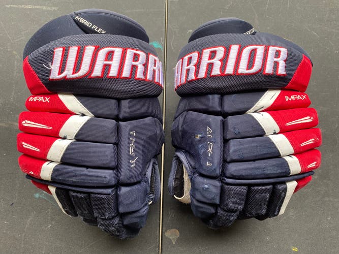 Warrior Alpha DX Pro 15" Pro Stock Hockey Gloves Rivermen 3512