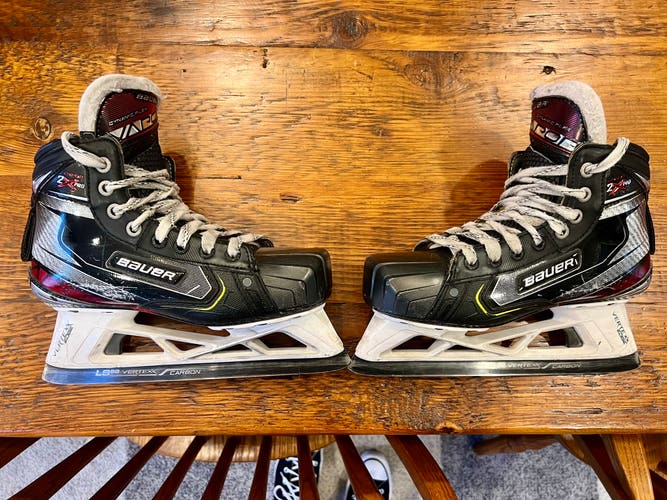 Used Junior Bauer Regular Width Size 4 Vapor 2X Pro Hockey Goalie Skates