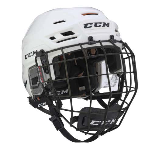 NEW CCM Tacks 710 Helmet Combo, White, Large