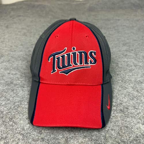 Minnesota Twins Mens Hat Flex Red Gray Nike Cap Logo Sports Baseball MLB Casual