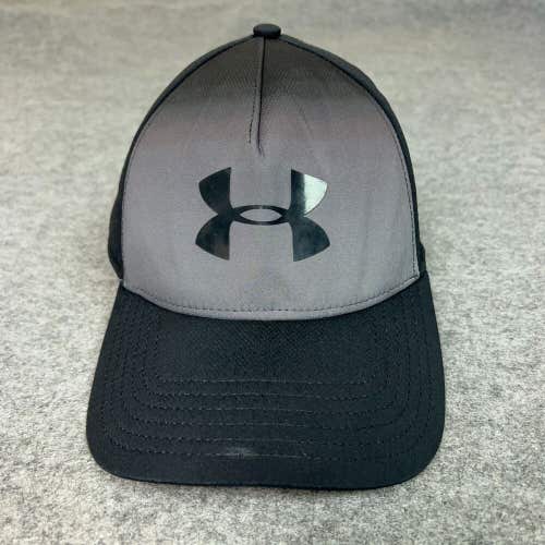 Under Armour Mens Hat Cap Medium Gray Black Logo Sports Casual Golf Lightweight