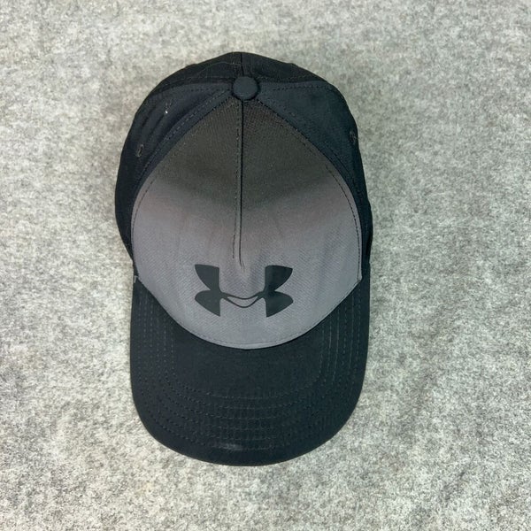 Under Armour Mens Hat Cap Medium Gray Black Logo Sports Casual Golf Lightweight