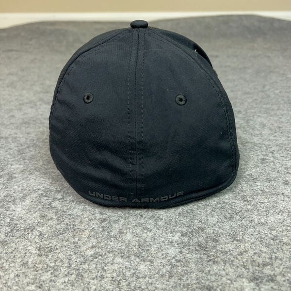 Under Armour Mens Hat Cap Medium Gray Black Logo Sports Casual