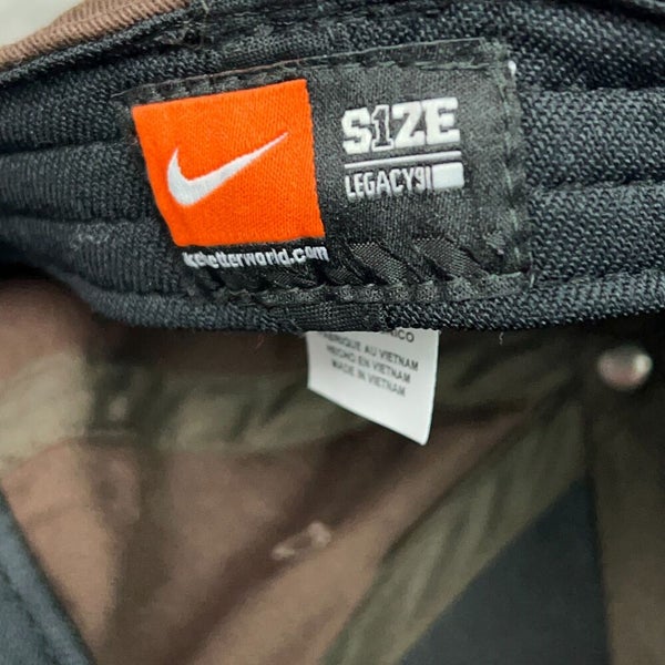Nike Mens Hat One Size Brown Green Swoosh Casual Cap Sports Logo
