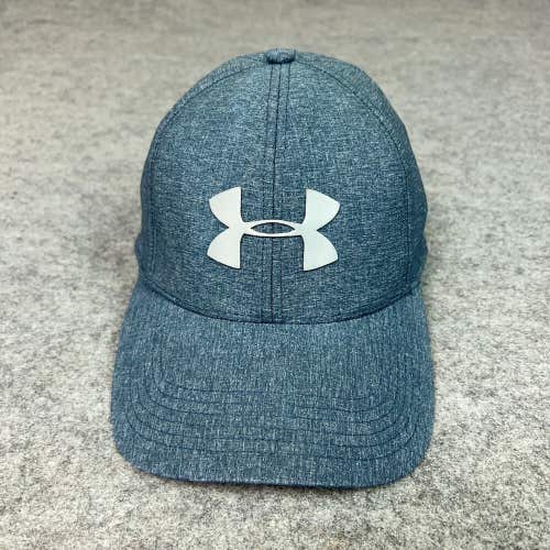 Under Armour Mens Hat Cap Medium Blue Gray Logo Sports Casual Golf Lightweight