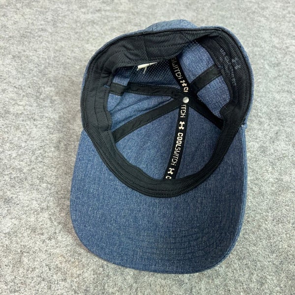 Under Armour Mens Hat Cap Medium Blue Gray Logo Sports Casual Golf