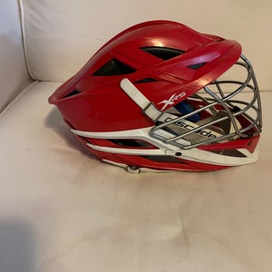 Cascade XRS Lacrosse Helmet - Red with Chrome Facemask (retail: $350)