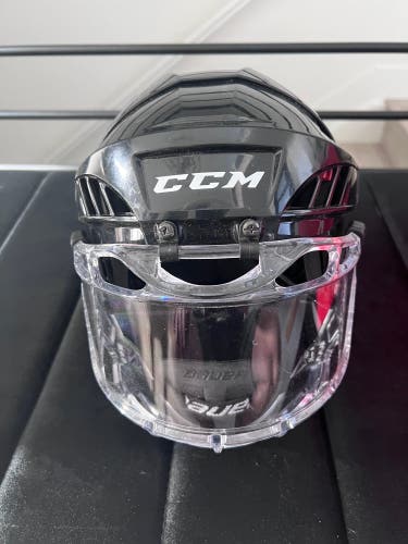 Used Youth CCM Tacks 70 Helmet With Bauer Bubble