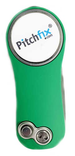 NEW Pitchfix Hybrid 2.0 Green/White Divot Tool/Ballmarker/Pencil Sharpener
