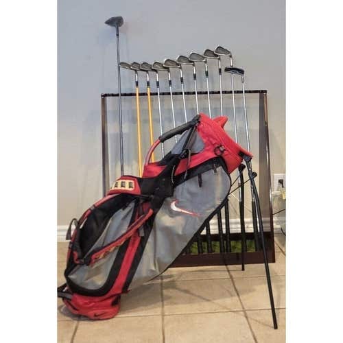 Cobra Men's Golf Set With Nike Golf Stand Bag / Regular Flex