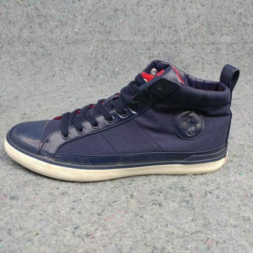 Polo Ralph Lauren Clarke Mens 10 Shoes Canvas Sneakers Blue High Top