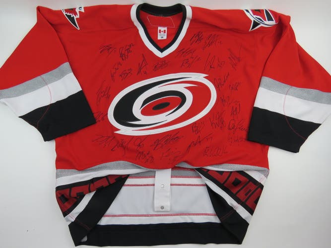 Signed Team Issued Carolina Hurricanes NHL Authentic Pro Stock Hockey Jersey 58