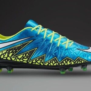 NIKE Hypervenom Phade II FG Womens 7.5 US Blue Lagoon Soccer Cleats 744944-400