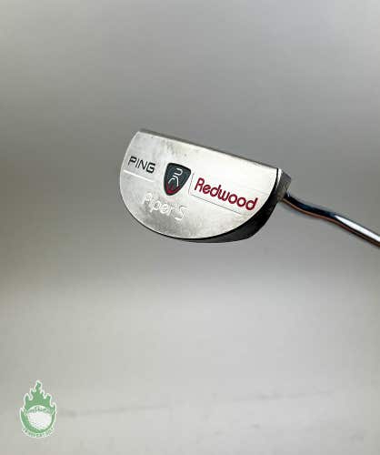 Used Right Handed Ping Black Dot Redwood Piper S 34.75" Putter Steel Golf Club