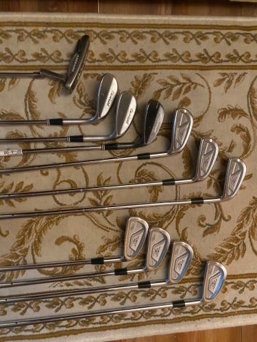 Golf Set Of 11 Clubs-2 Iron, 3i-9i, 52, 58, putter