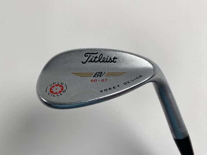 Titleist 2009 Vokey Spin Milled Chrome 60* 7 Bounce Wedge Steel Mens RH