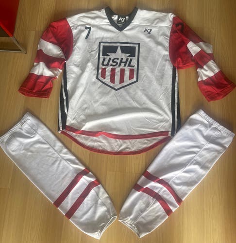 USHL hockey jersey XL  And Hockey Socks Lg