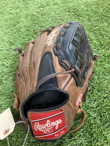 Brown Used Kid Pitch (9YO-13YO) Rawlings Premium Series Right Hand Throw Infield Baseball Glove 11.5