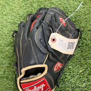 Black Used Kid Pitch (9YO-13YO) Rawlings Gold Glove Elite Right Hand Throw Pitcher's Baseball Glove
