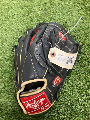 Black Used Kid Pitch (9YO-13YO) Rawlings Gold Glove Elite Right Hand Throw Pitcher's Baseball Glove