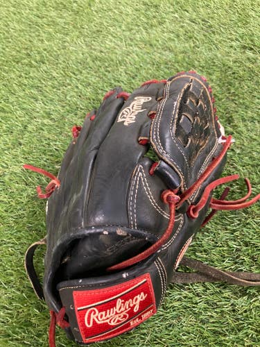 Used Black Rawlings Heart of the Hide Right Hand Throw Glove 12"