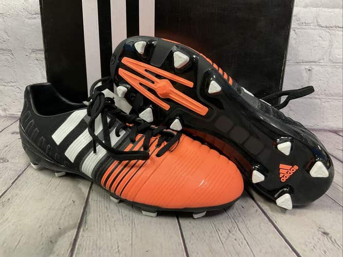 Adidas Nitrocharge 1.0 Youth Soccer Cleats Color Peach Orange Black US Size 4.5
