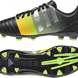 Adidas Junior Nitrocharge 3.0 FG JR Soccer Cleats Black Silver Orange Green US 5