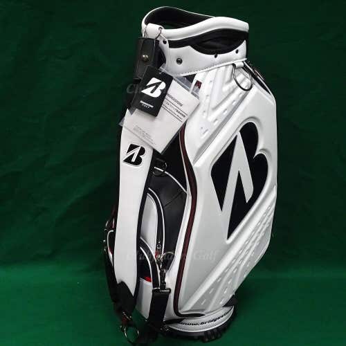 NEW Bridgestone Golf 2024 White/Black/Red Tour Staff Bag w/ Raincover