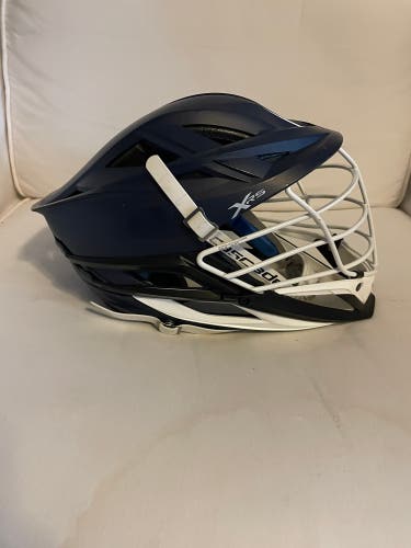 Cascade XRS Lacrosse helmet - Matte Navy Blue and Pearl Facemask ($350 Retail)