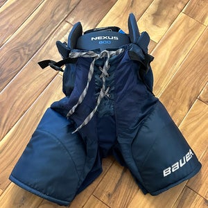 Used Senior Bauer Nexus 800 Hockey Pants Small Navy Blue