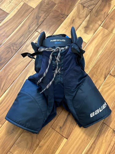 Used Senior Bauer Nexus 800 Hockey Pants Small Navy Blue