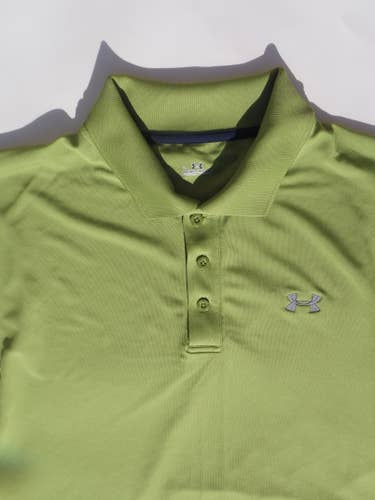 UNDER ARMOUR Polo Olive Green Brand New Large Adult Unisex Short Sleeve Shirt
