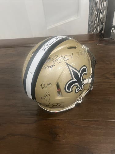Signed saints helmet