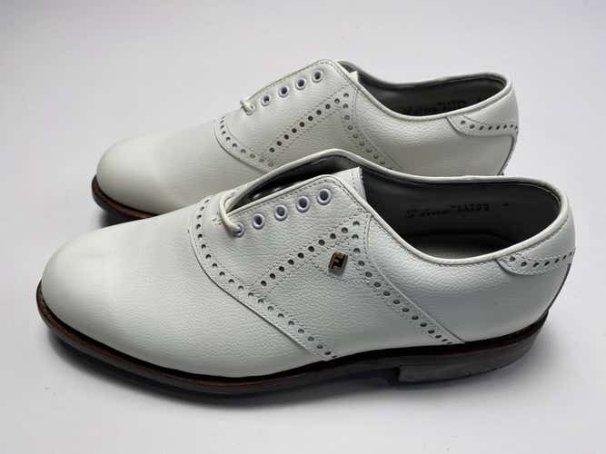 FootJoy Classics Dry Premiere Golf Shoes White Men's SZ 10 C (50672)