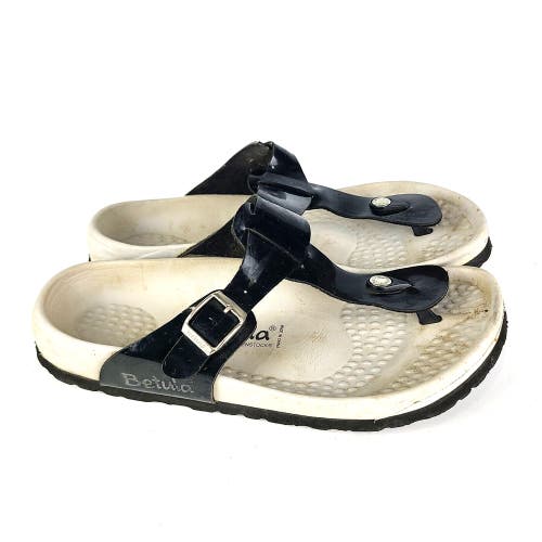 Birkenstock Betula Gizeh Sandal Black Patnet Women's Shoe Size: 41 / 10
