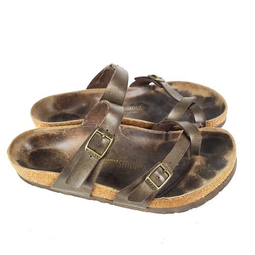 Birkenstock Mayari Golden Brown Women's Toe Loop Sandals Size: 39 / 8