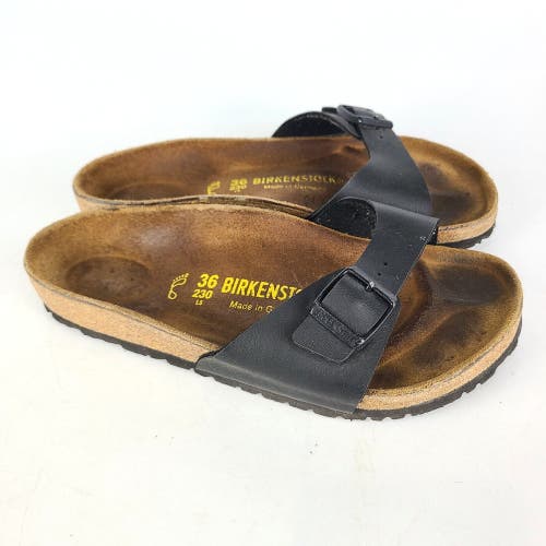 Birkenstock Madrid Womens Slide Sandals Shoes Black Size: 36 / 5