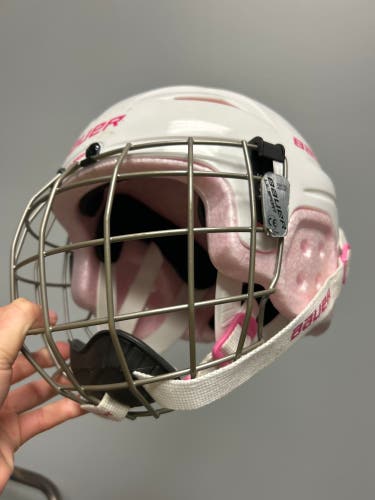 Bauer pink helmet