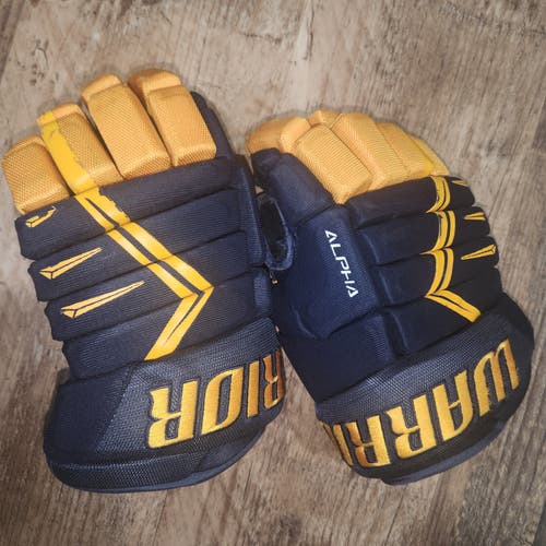 Warrior Alpha DX3 Gloves 13" navy and yellow