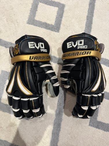 Used  Warrior 13" Evo Pro Lacrosse Gloves