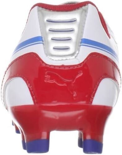 Puma Youth Unisex Evospeed 5 FG White Blue Red Soccer Cleats US Size 6